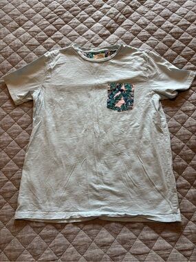Original Penguin Light Blue Tee with Tropical Print Pocket